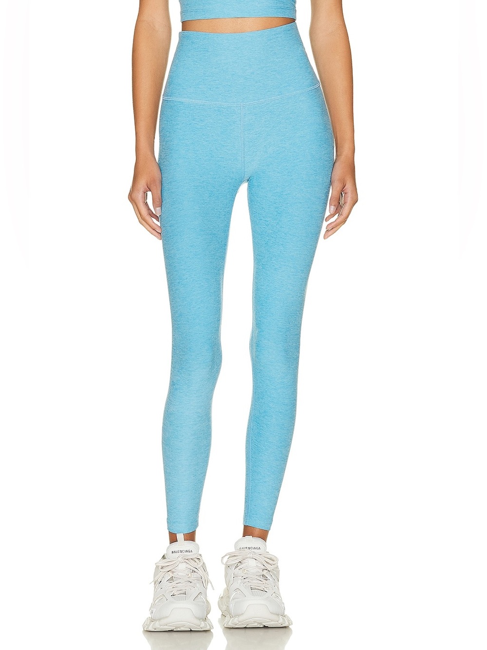 Beyond Yoga Spacedye Caught In The Midi High Waisted Legging Light Blue Medium